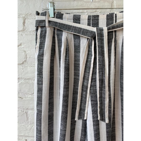 Francesca's Indigo Rising Belted Linen Pants Wide Leg - Picture 6 of 7